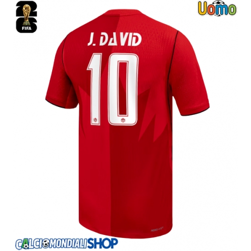 Maglie da calcio Canada Jonathan David #10 Prima Maglia Mondiali 2026  Manica Corta